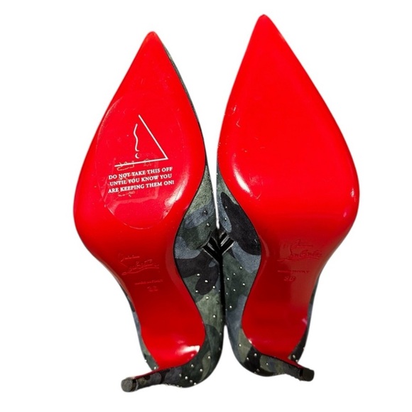 Christian Louboutin So Kate booty plume Camou Crystal accent RETAIL 1,310 - Picture 8 of 8